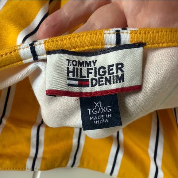 Tommy Hilfiger Yellow and Blue Jumpsuit with Wide-Leg Design Women's XL - Picture 7 of 8